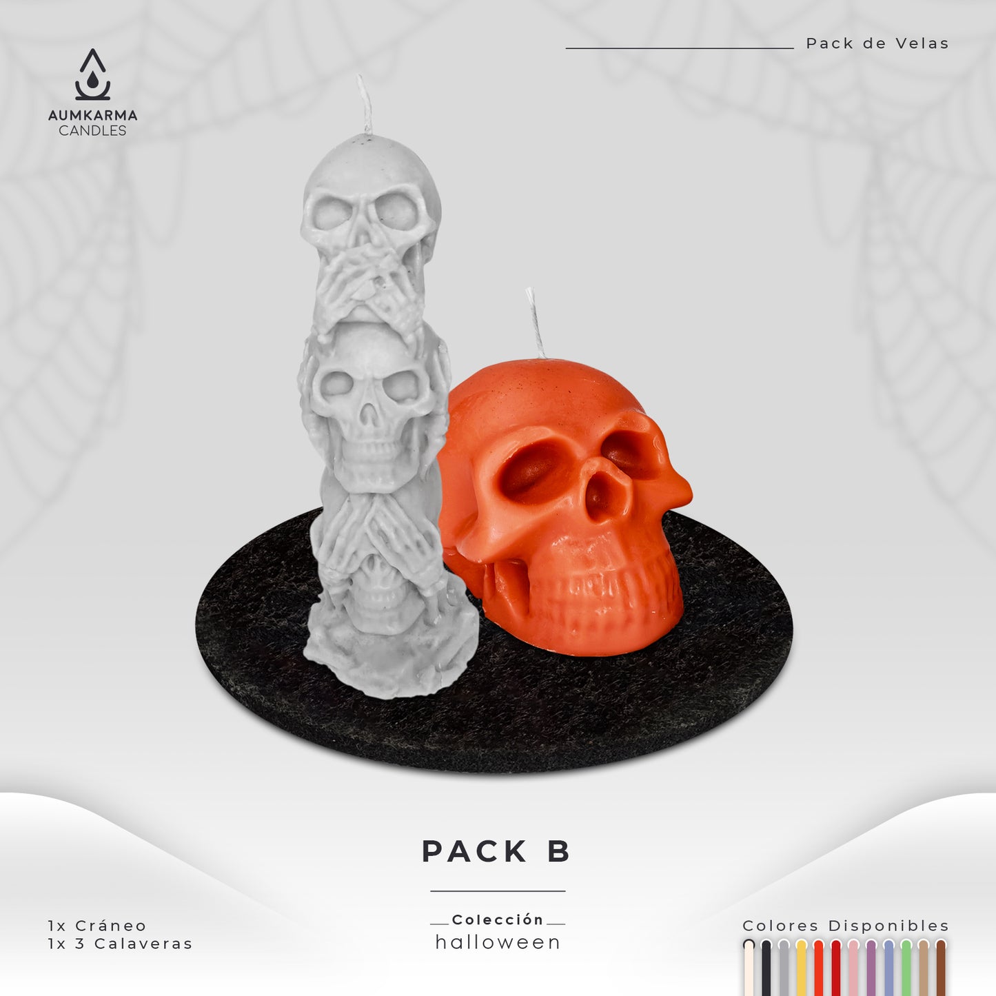 Pack de 2 Velas de Halloween