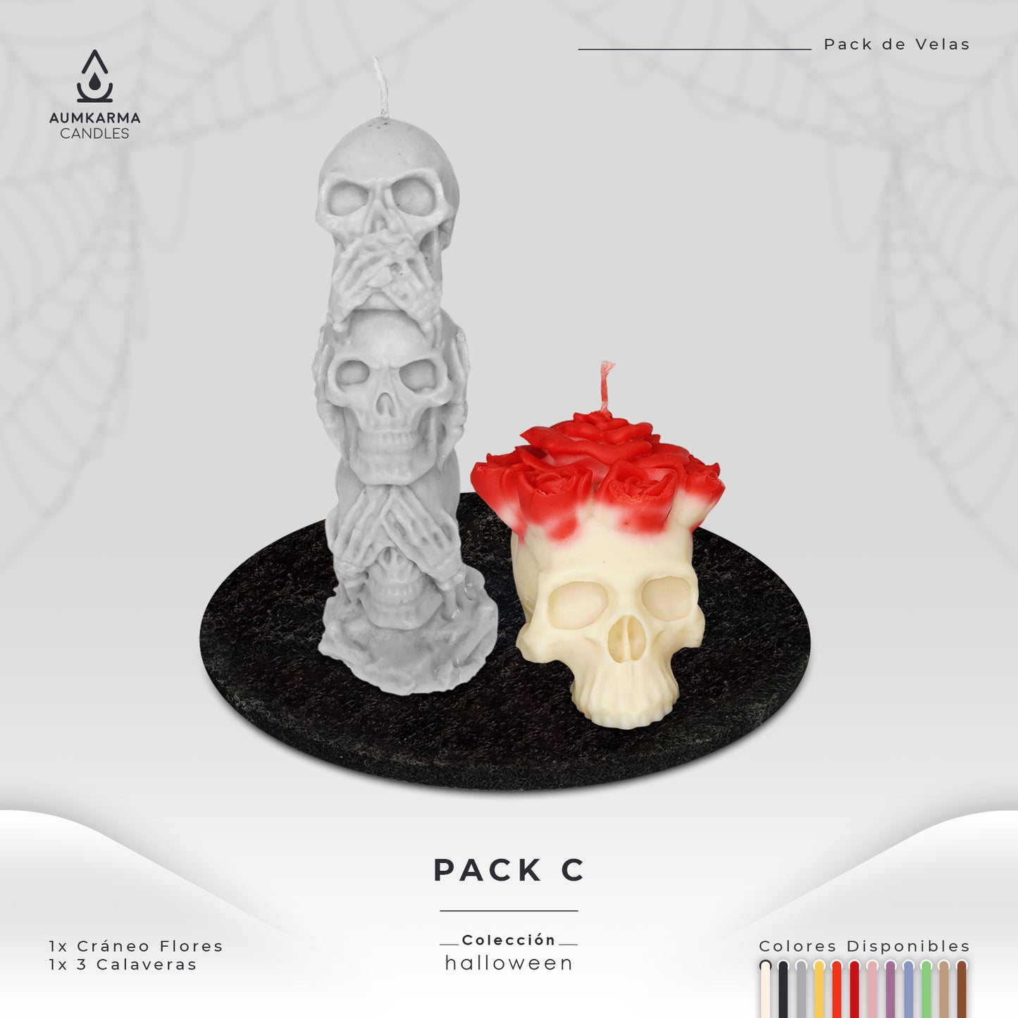 Pack de 2 Velas de Halloween