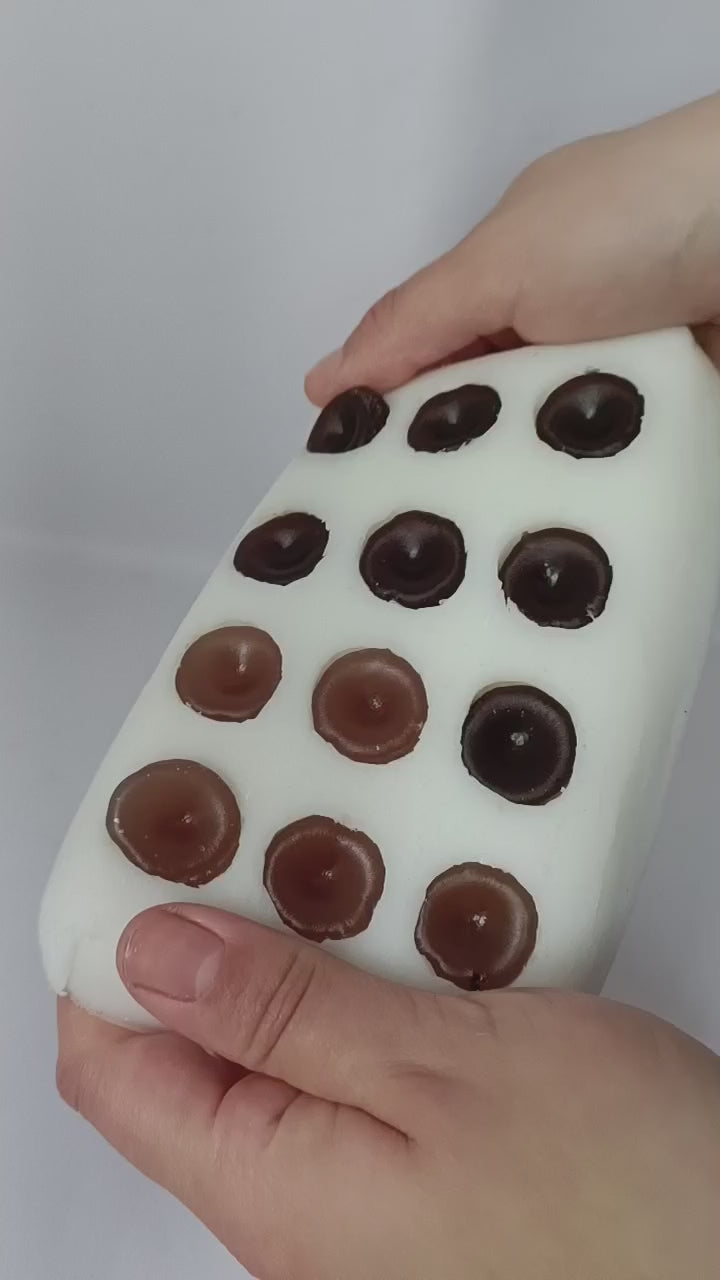 Molde de silicona con forma de mini galletas de chocolate 